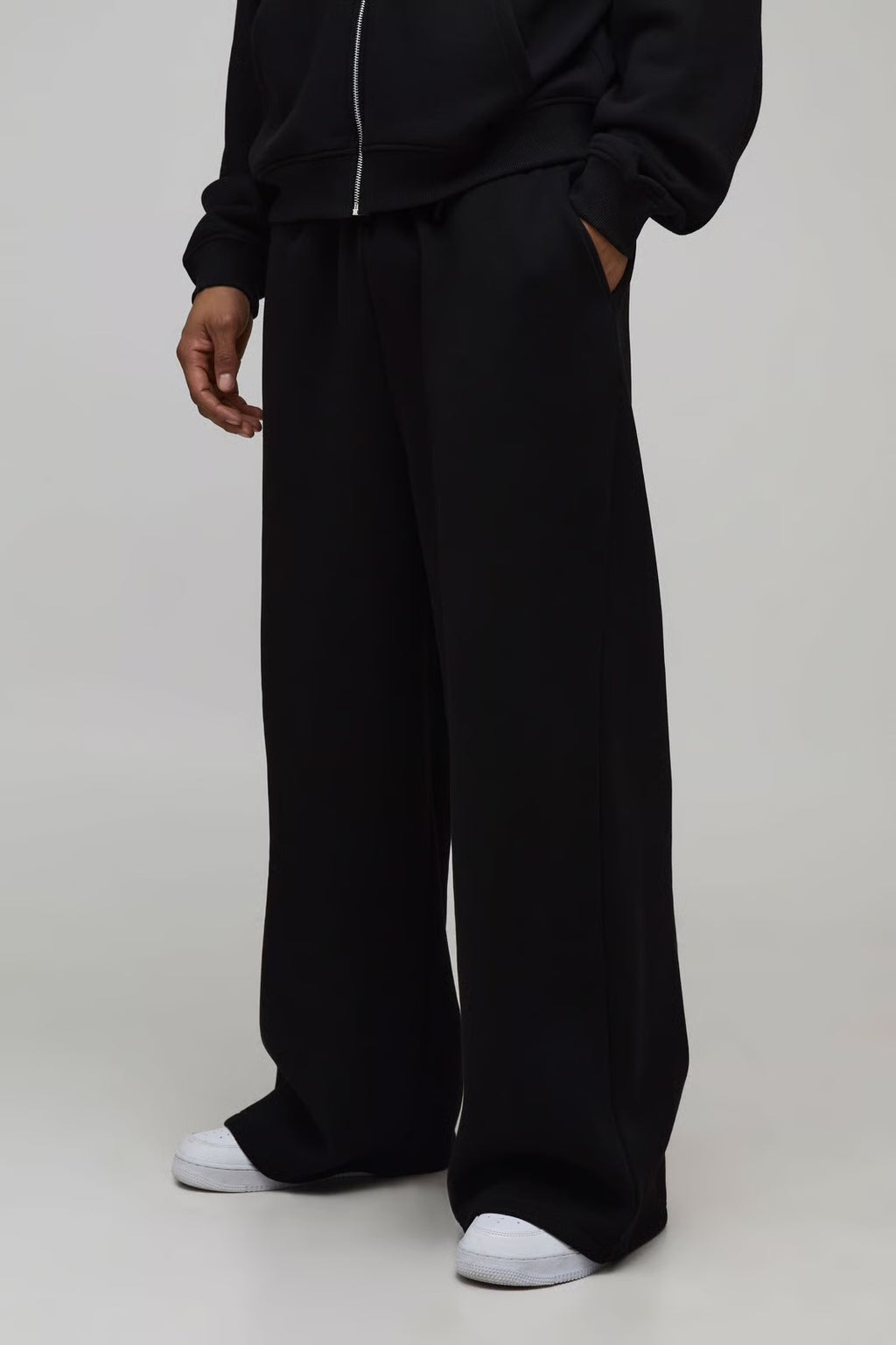 Extreme Wide Leg Heart Printed Jogger