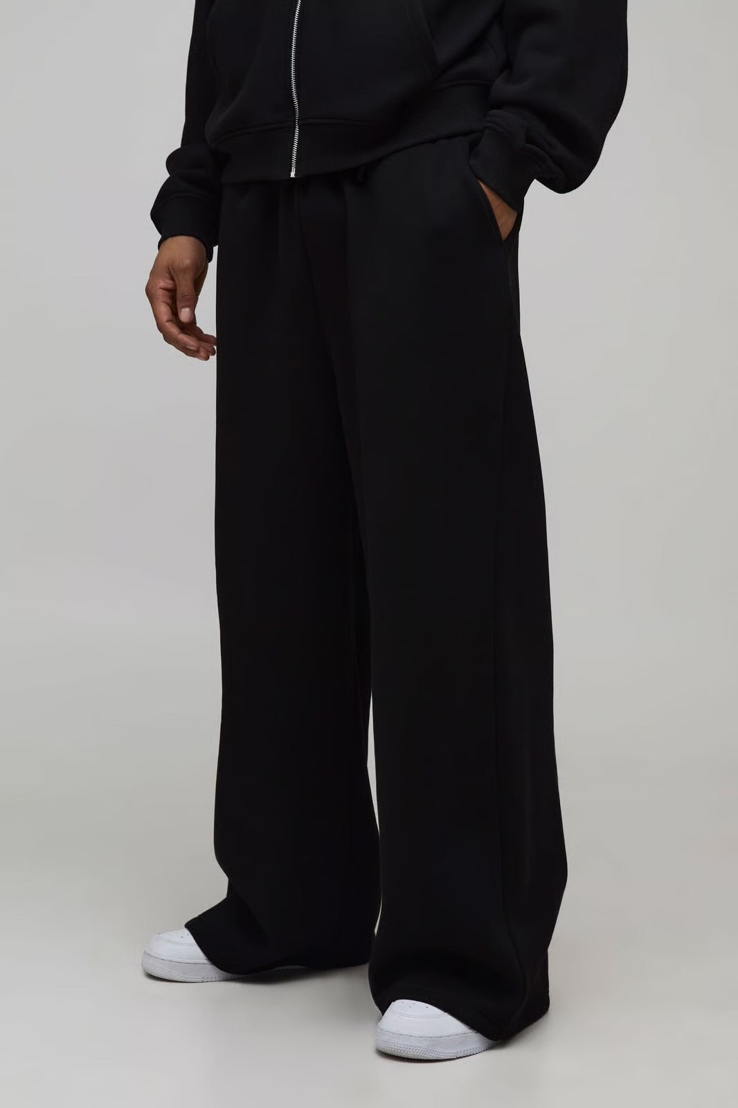 Extreme Wide Leg Heart Printed Jogger