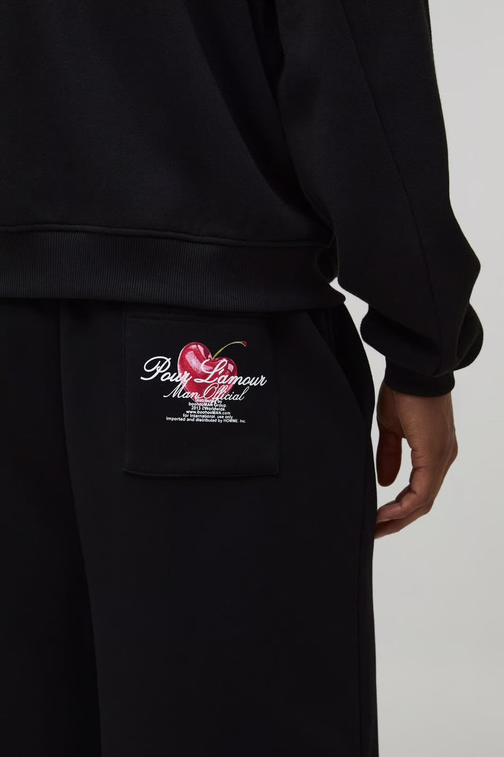 Extreme Wide Leg Heart Printed Jogger