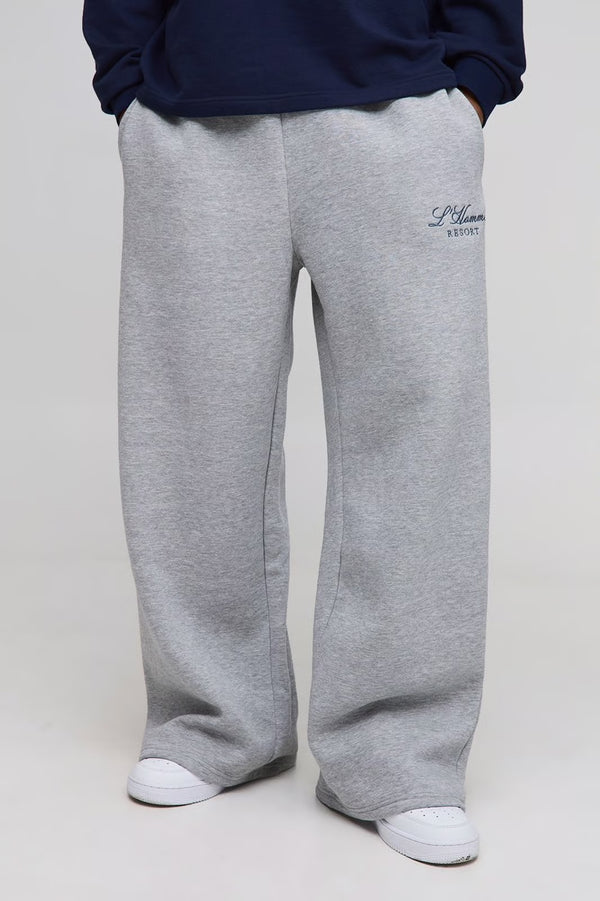 Wide Leg Embroidered Homme Joggers