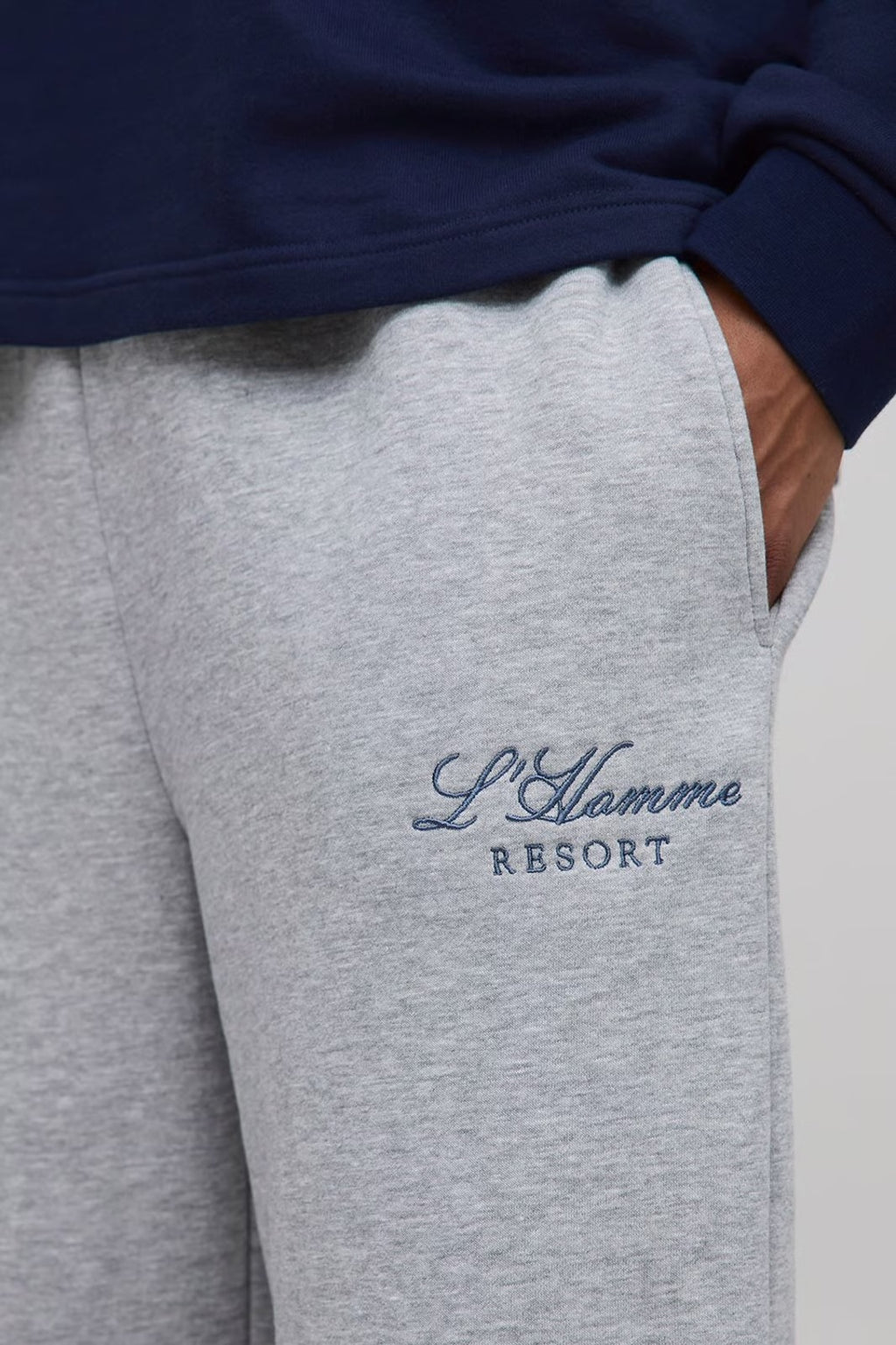 Wide Leg Embroidered Homme Joggers