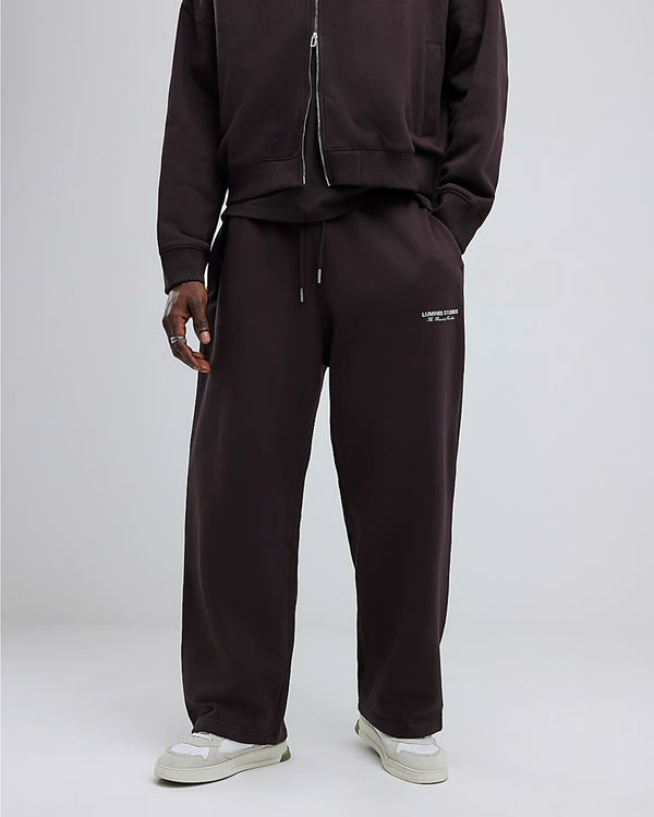 River Island Mens Joggers Brown Wide Leg Luminis Studios