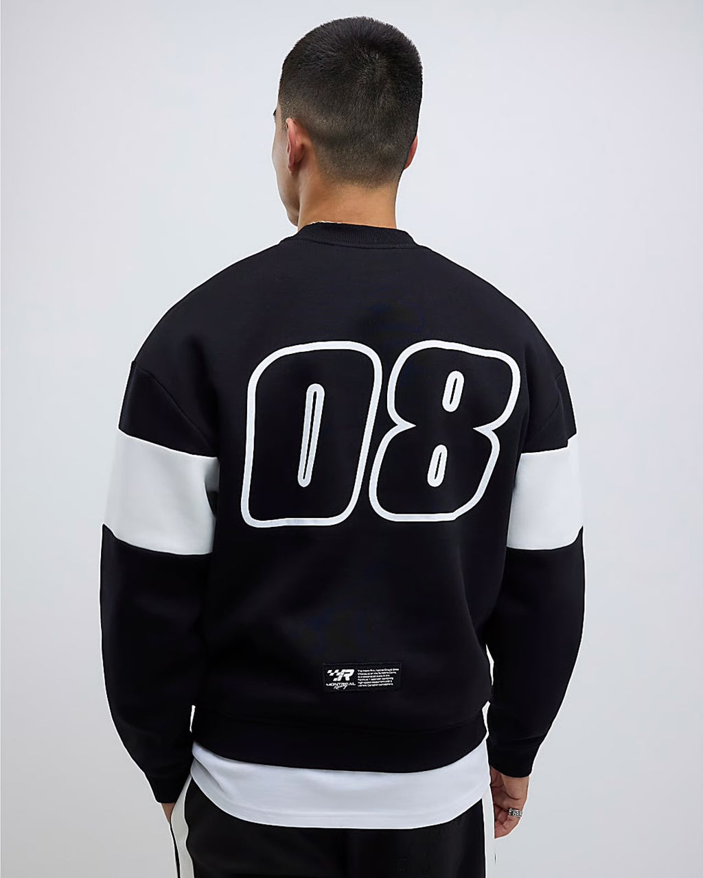 River Island Mens Sweatshirt Black Oversized Fit Mont Prix