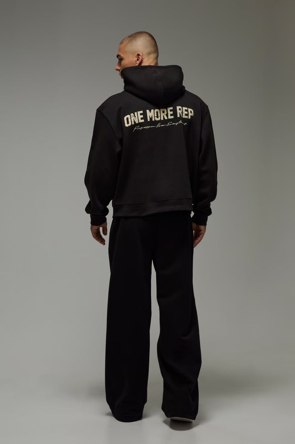 One More Rep Cracked Oversized Boxy Hoodie